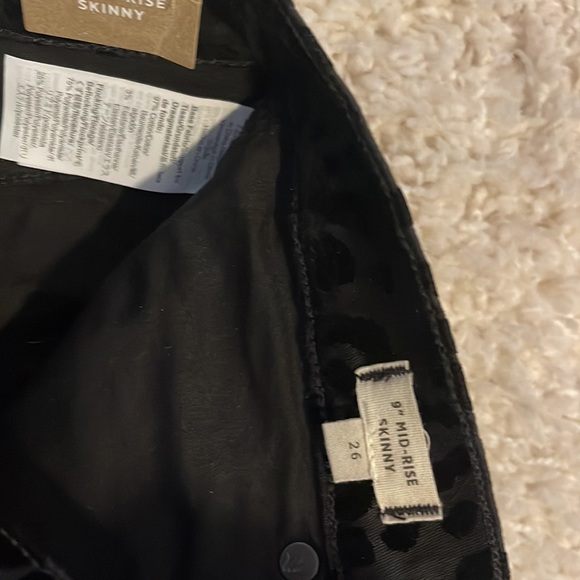 NWT Madewell mid rise skinny flocked animal print 26 - Picture 7 of 10